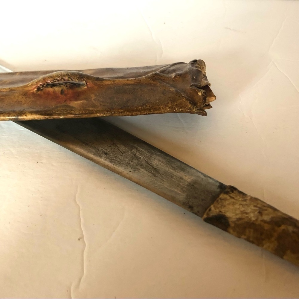 MAASAI Seme Sword in Leather Sheath